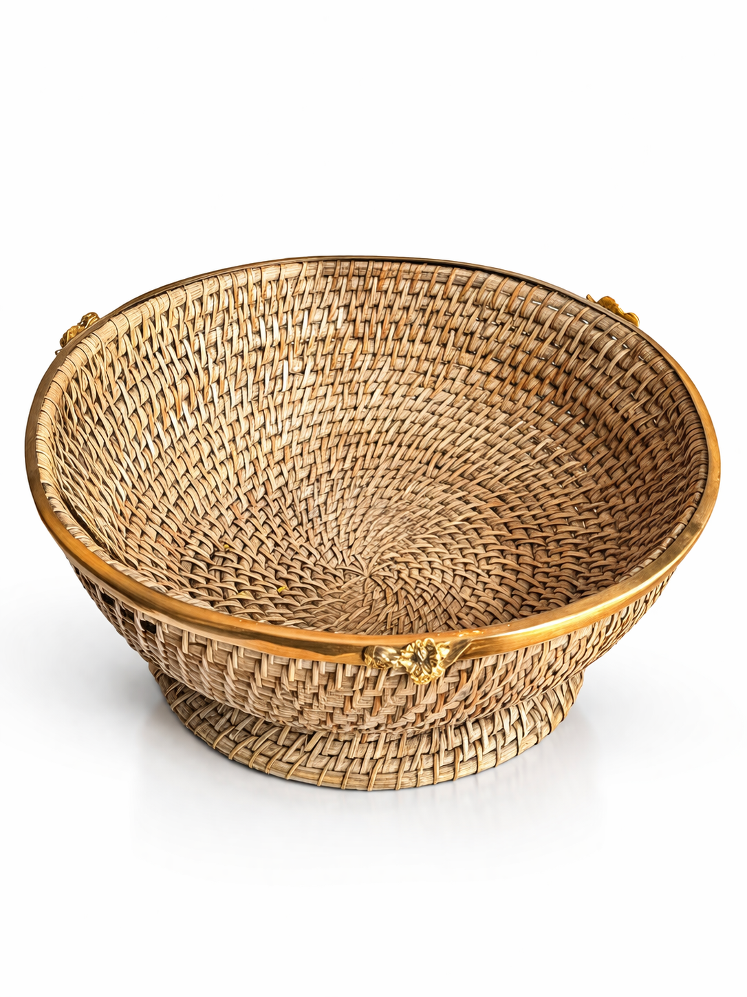 Brass Rattan Multipurpose Basket