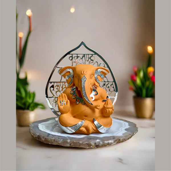 Aashirvaad Ganesha on Petrified Stone