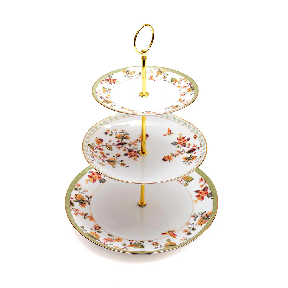 3 Tier Dessert Platter/ Cake Stand | Green | Bloom