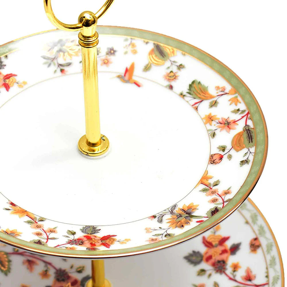 3 Tier Dessert Platter/ Cake Stand | Green | Bloom