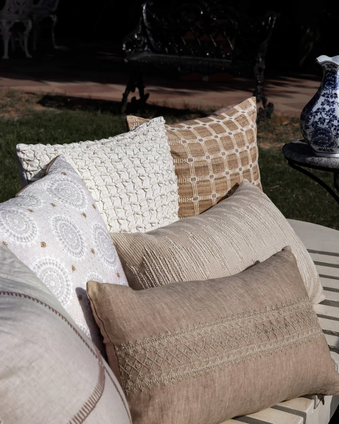 Firoza Dori Beige Cushion