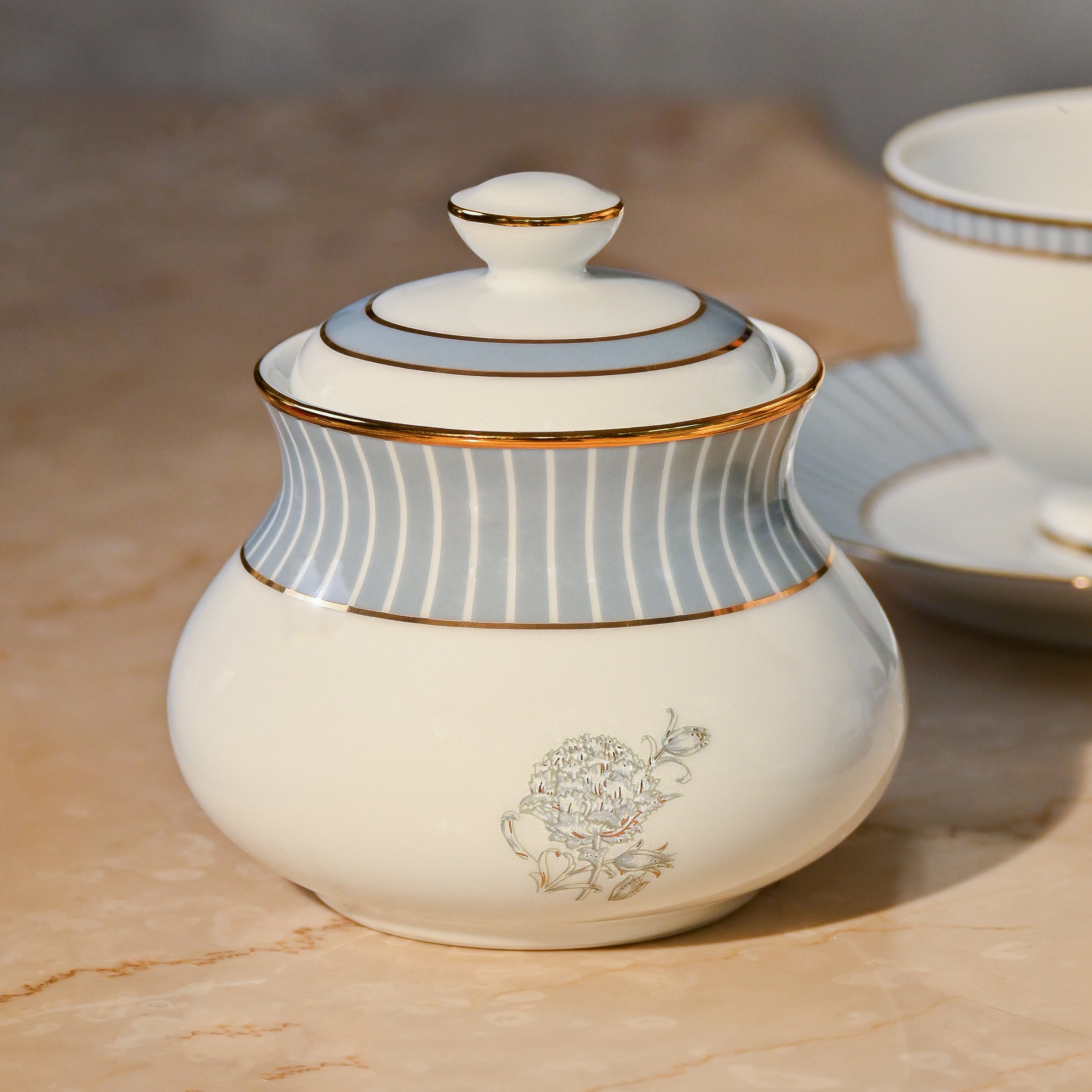 Grey Iris Tea Set | 17 Pcs