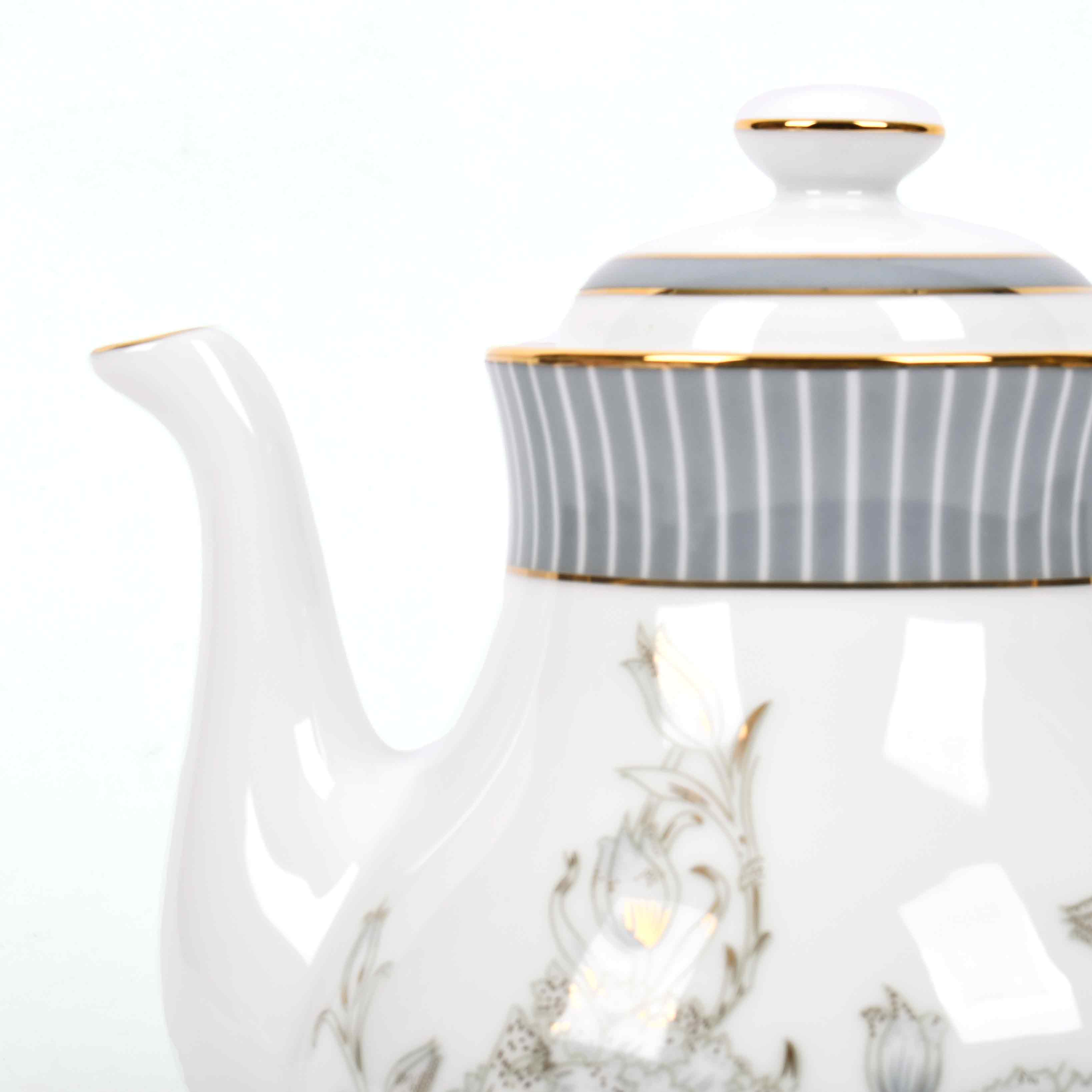 Grey Iris Tea Set | 17 Pcs
