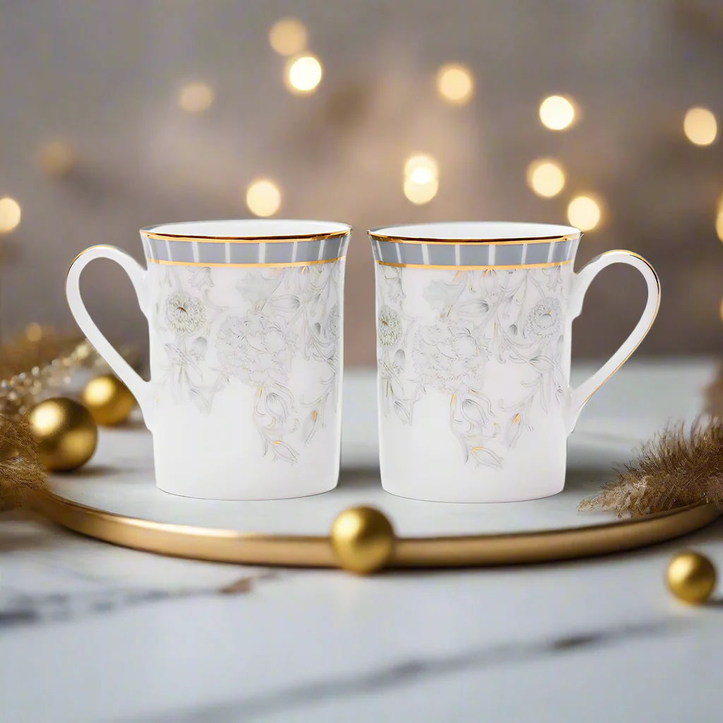 Grey Iris | Coffee Mug Set of 2