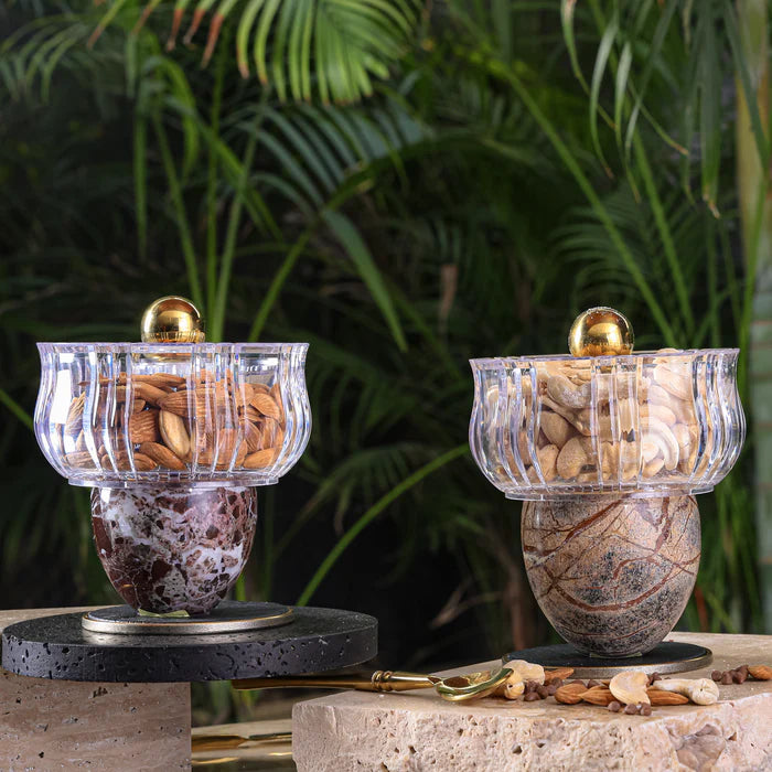 Marble Nut Bowls - Brown