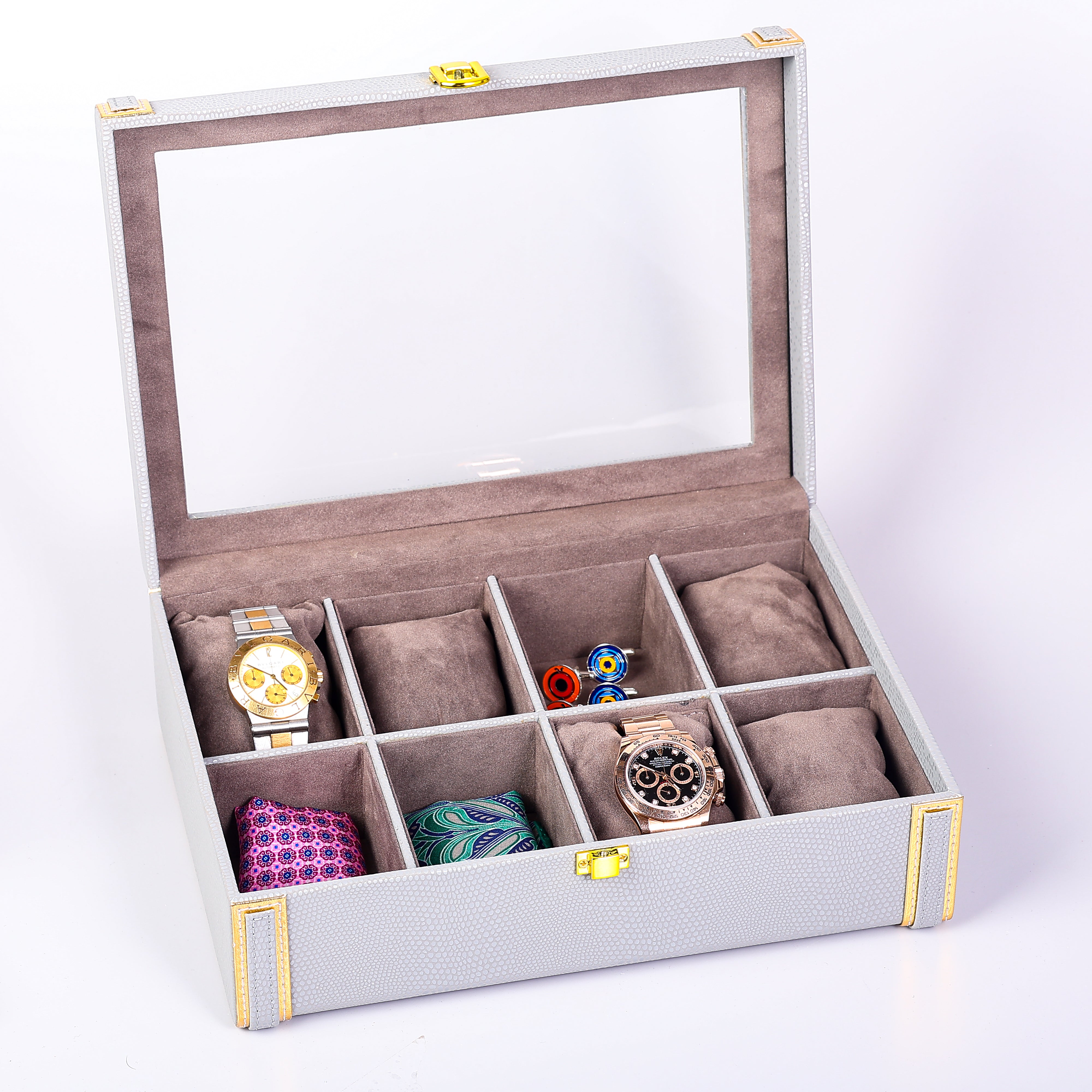 Leather watch box