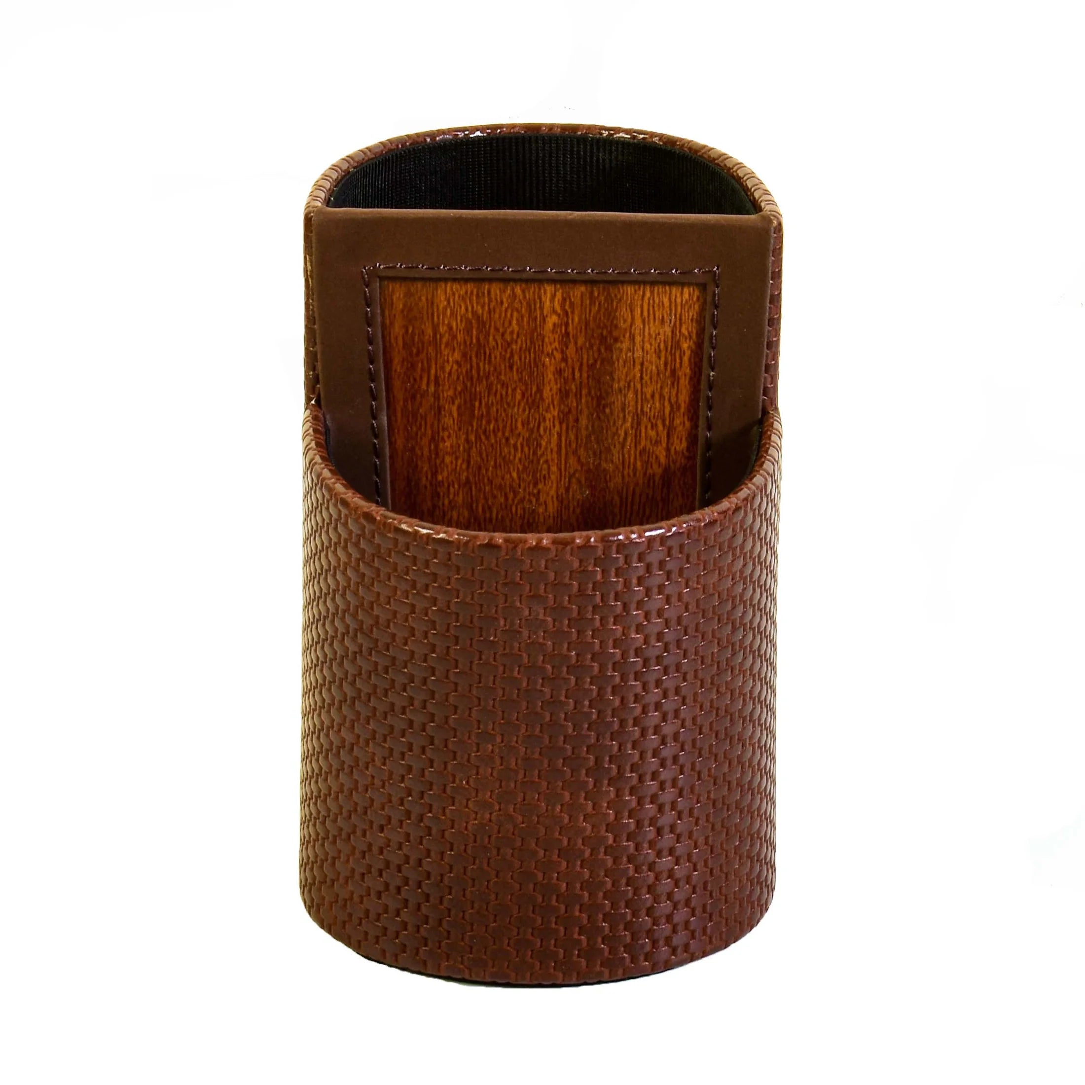 Leatherette Cutlery/Cosmetics Holder | Brown | Capsule