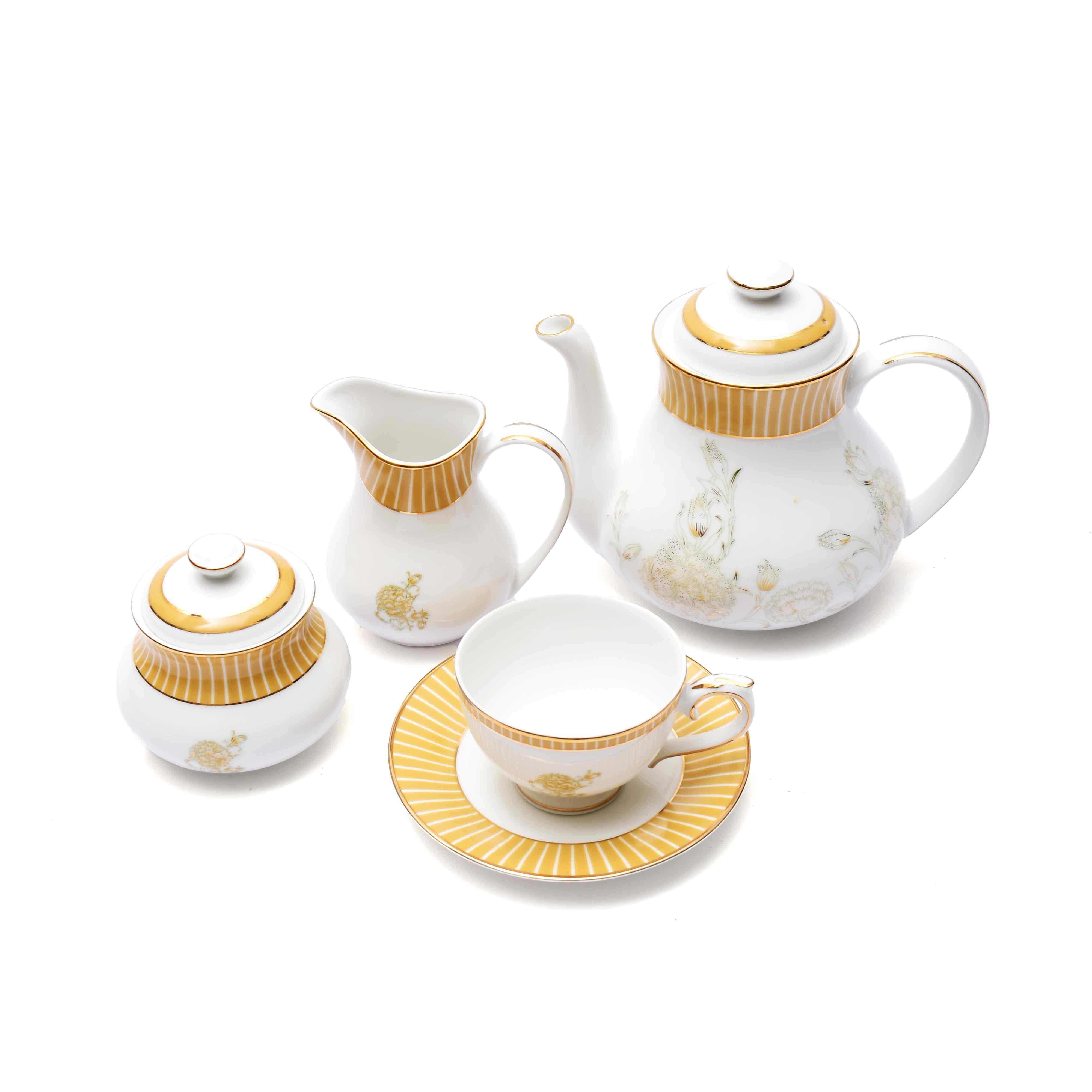Mustard Iris Tea set | 17 PCS