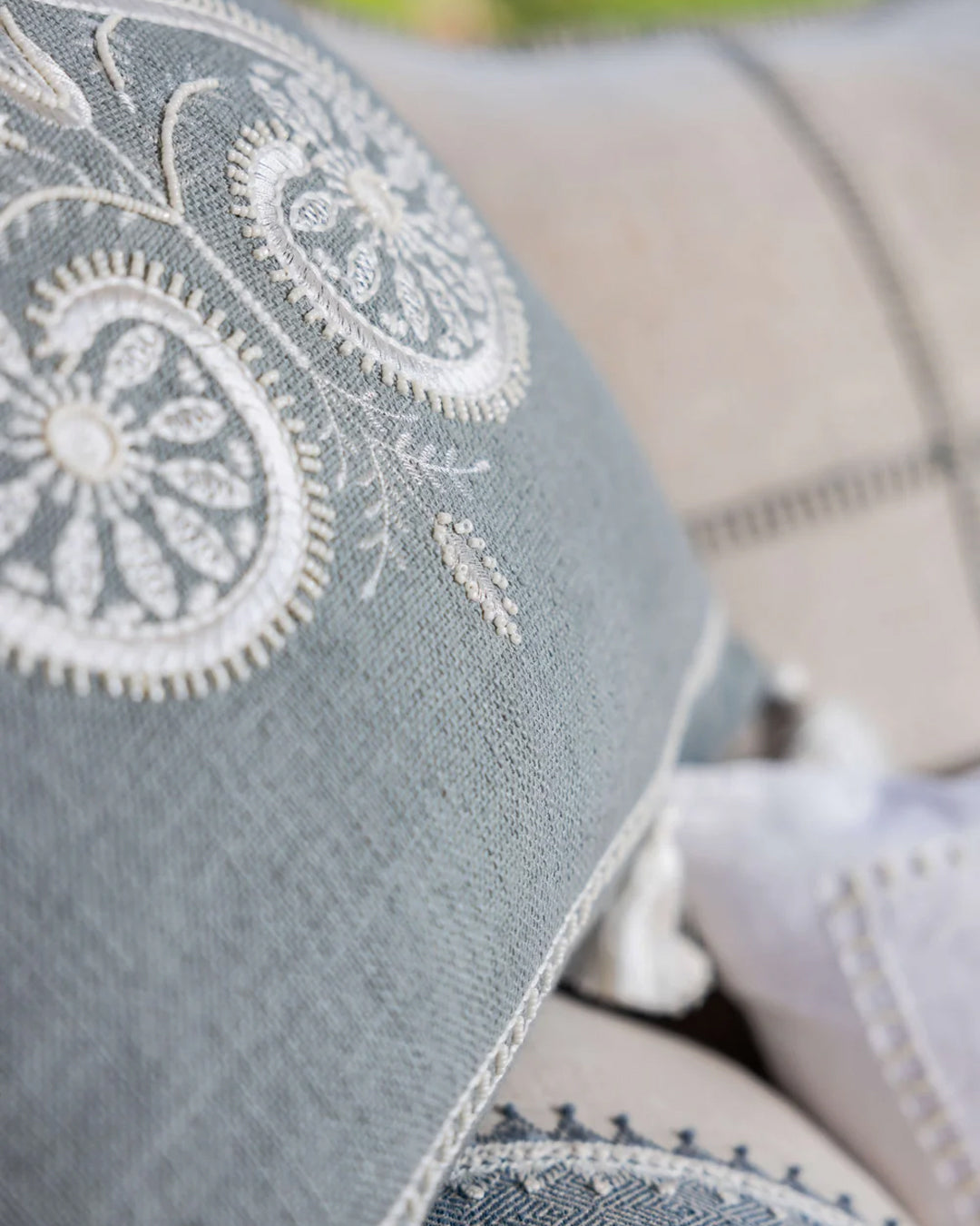 Numaish Steel Blue Cushion