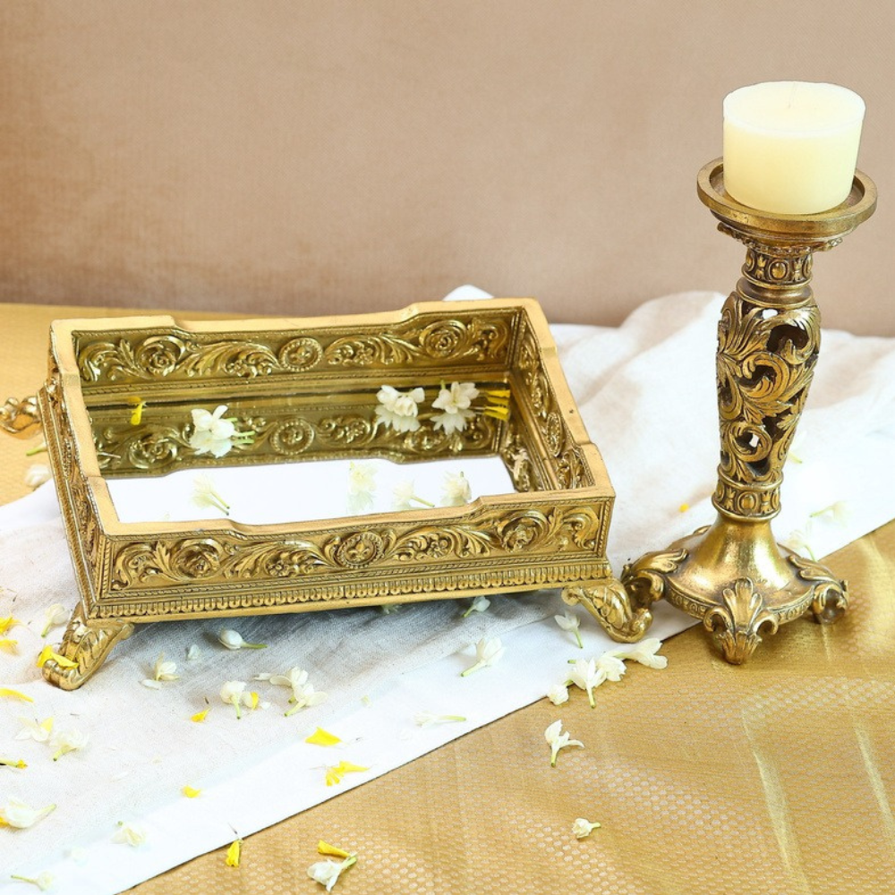 Royal Duo(Tray with candle stand)