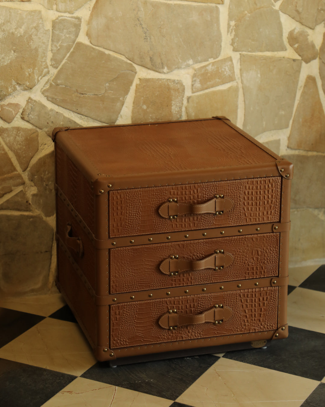 The Savoy Leather Side Chest