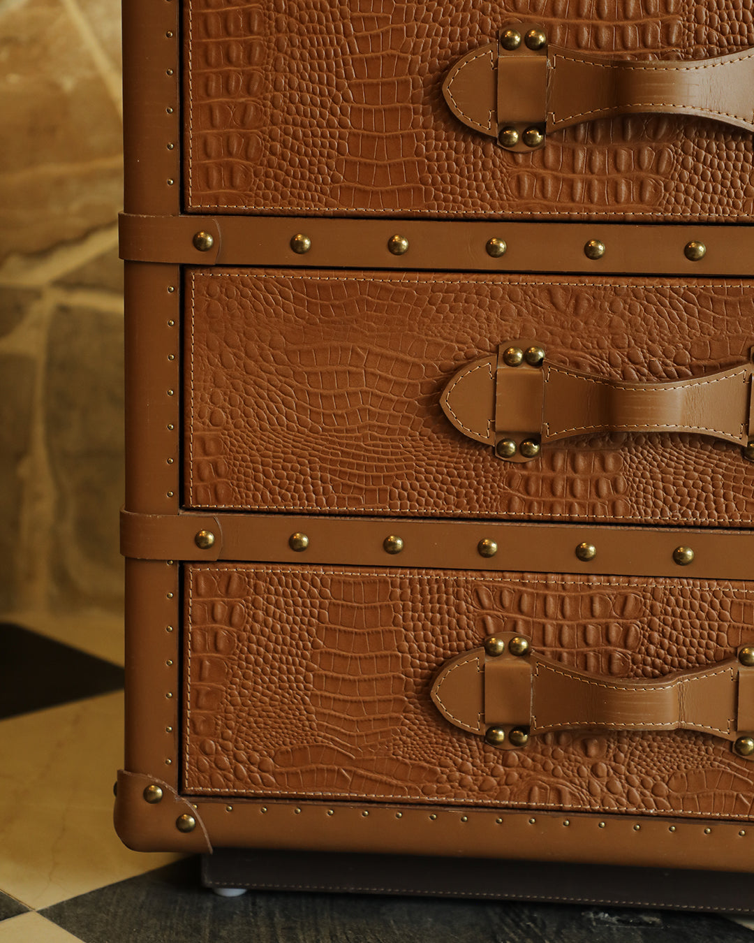 The Savoy Leather Side Chest