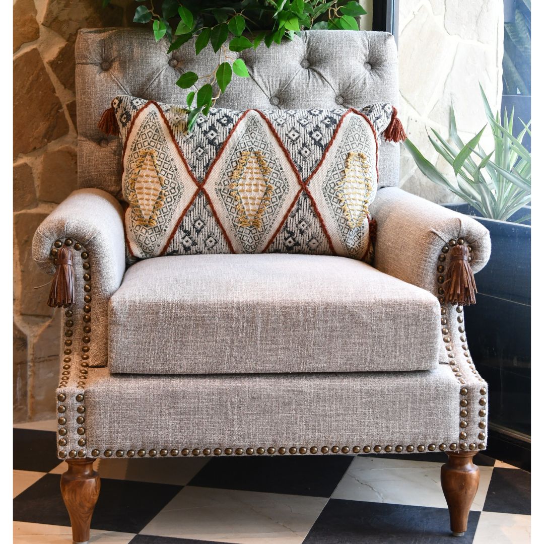 Long Shire Fabric Arm Chair