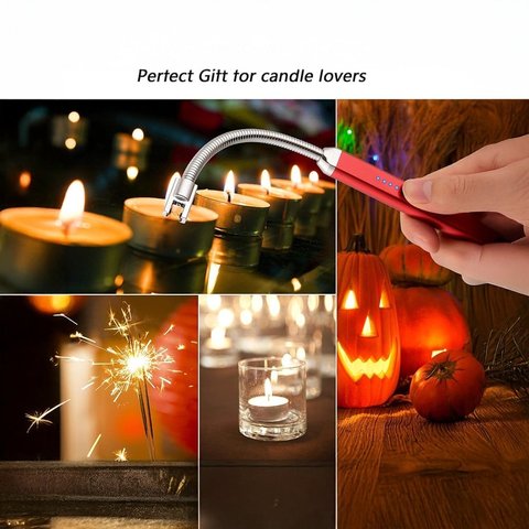 Electric Rechargeable Steel Gas Lighter (Black, Silver, 2 pcs)