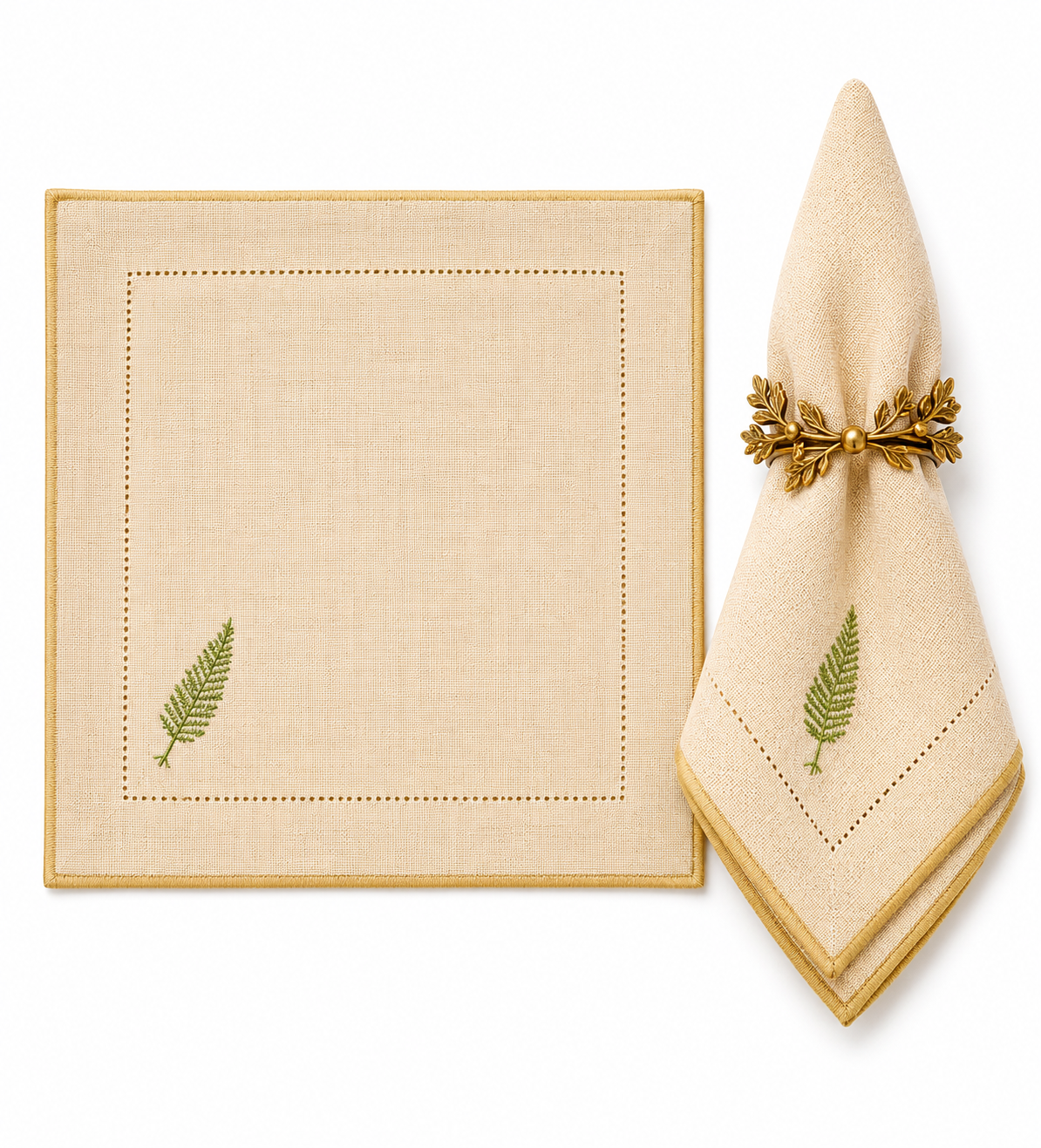 DINNER NAPKIN NATURAL WHITE (SET OF 4)
