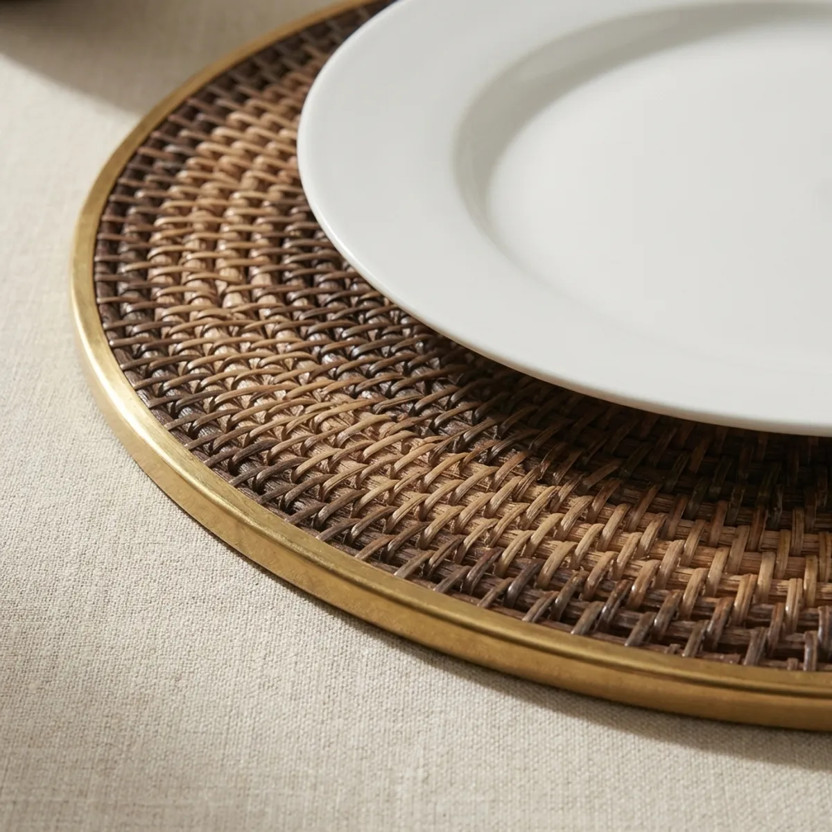 Brass Rattan Placemat