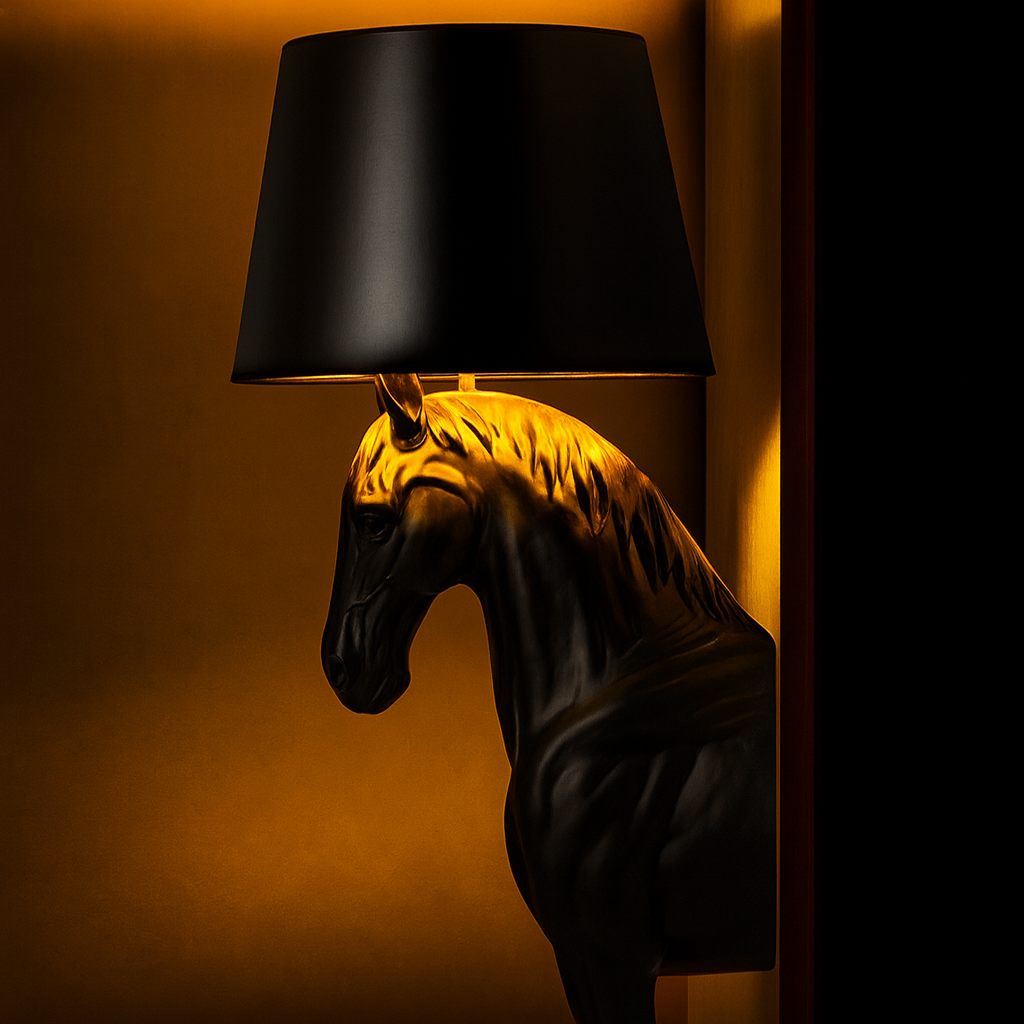 Black Beauty Horse Lamp