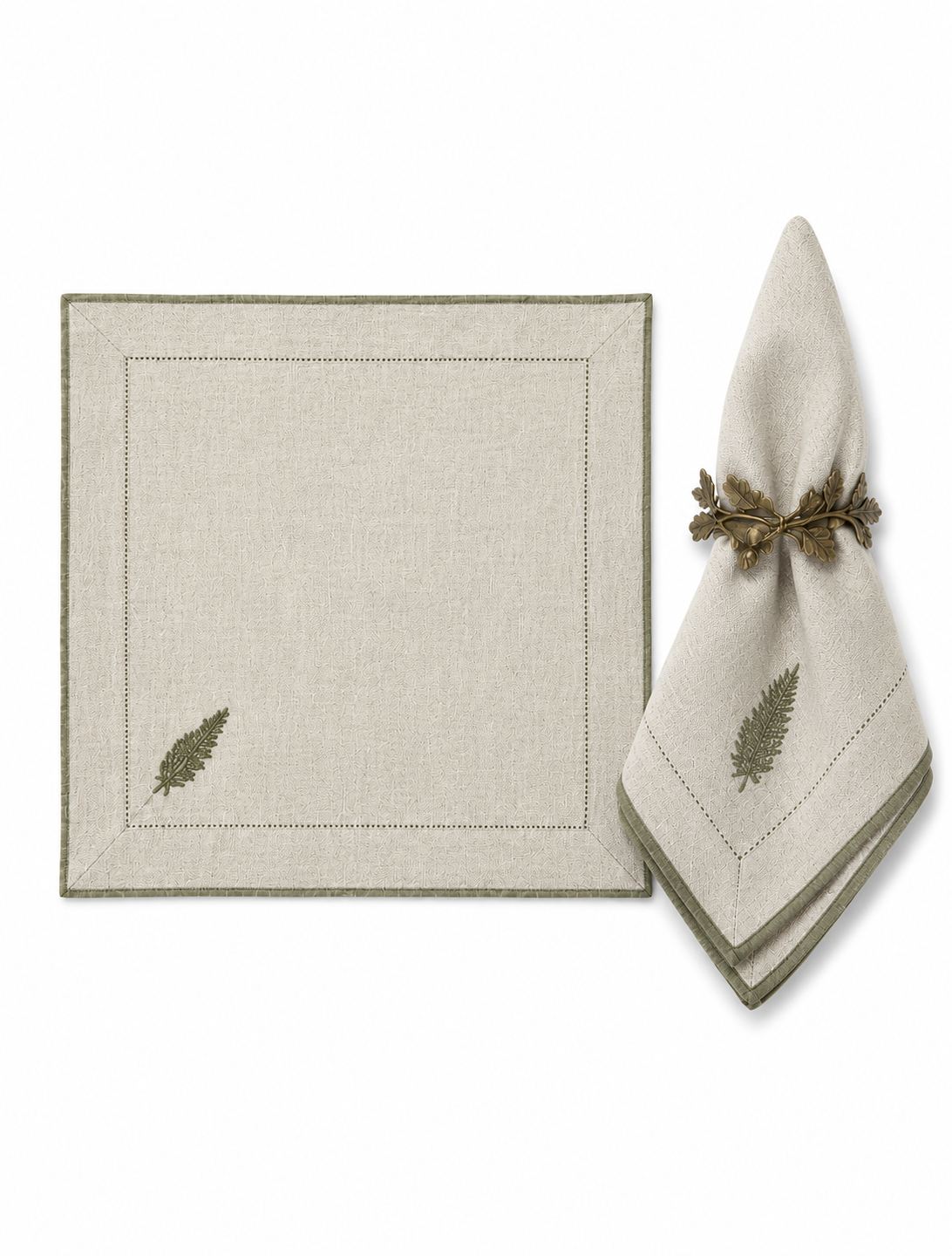 DINNER NAPKIN OLIVE GREEN (SET OF 4)