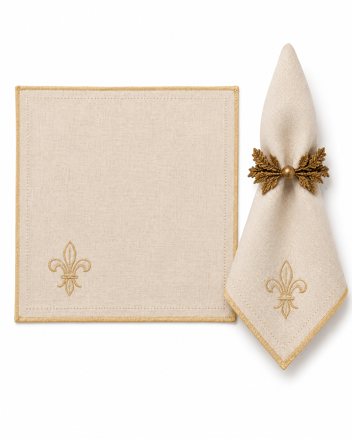 DINNER NAPKIN NATURAL GOLD