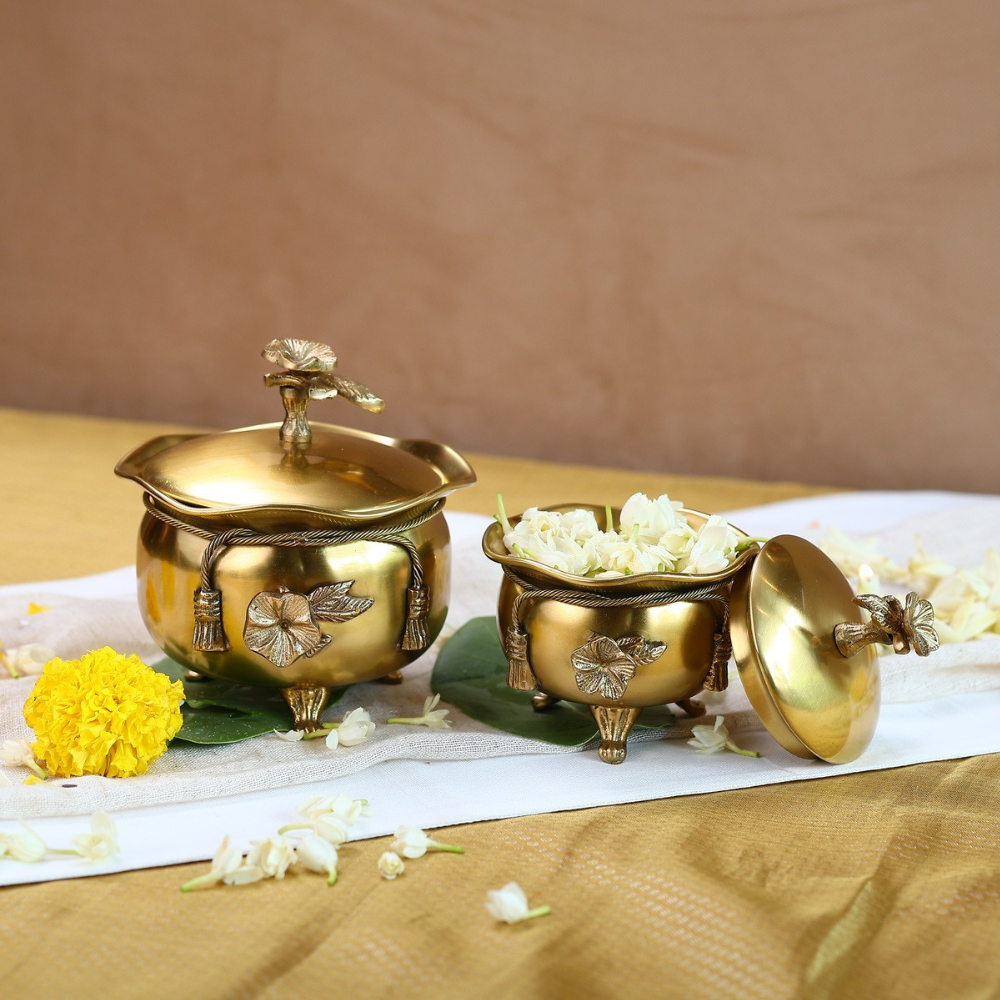 Brass Bloom Set of 2