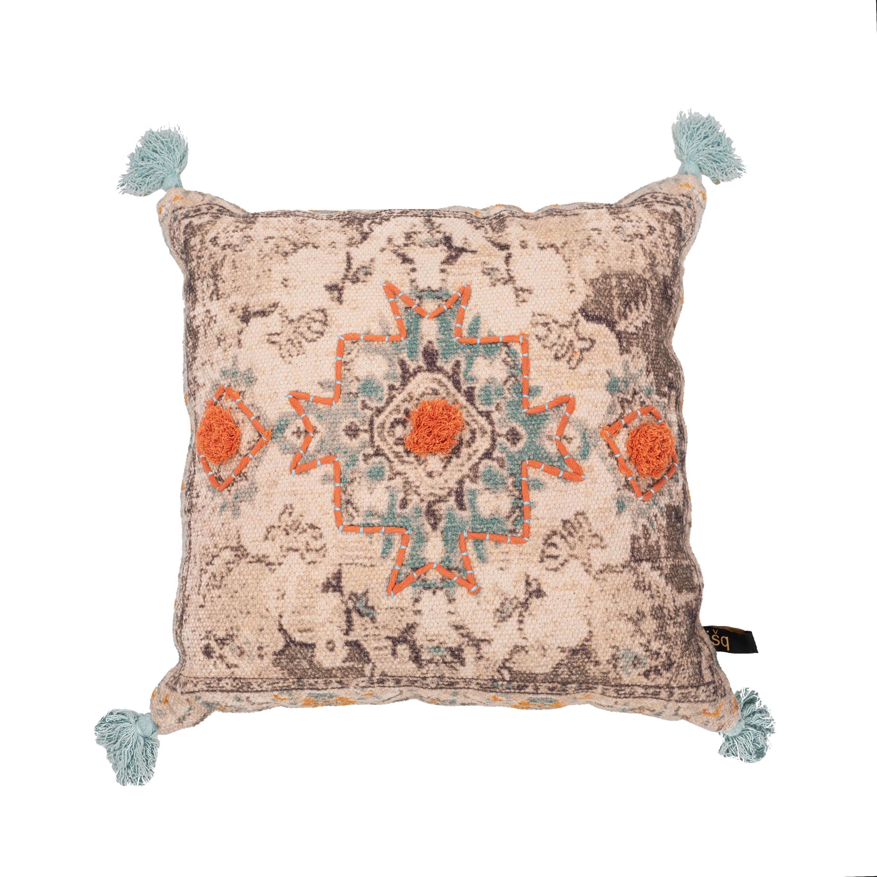 Printed boho cushion