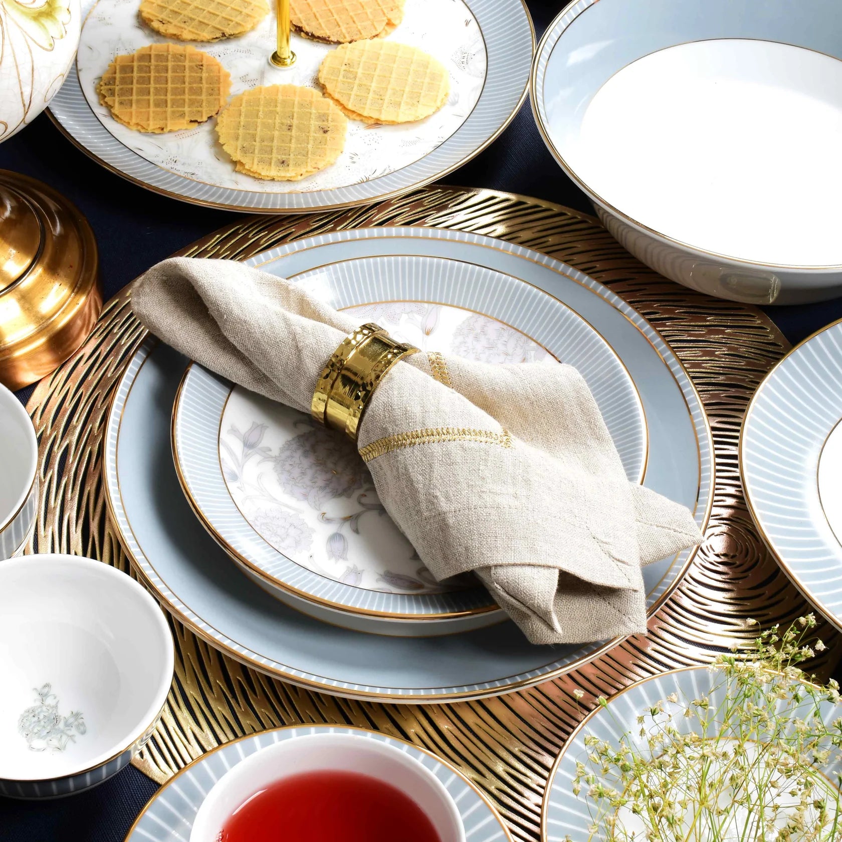 21 pc Dinner set | Grey | Grey Iris