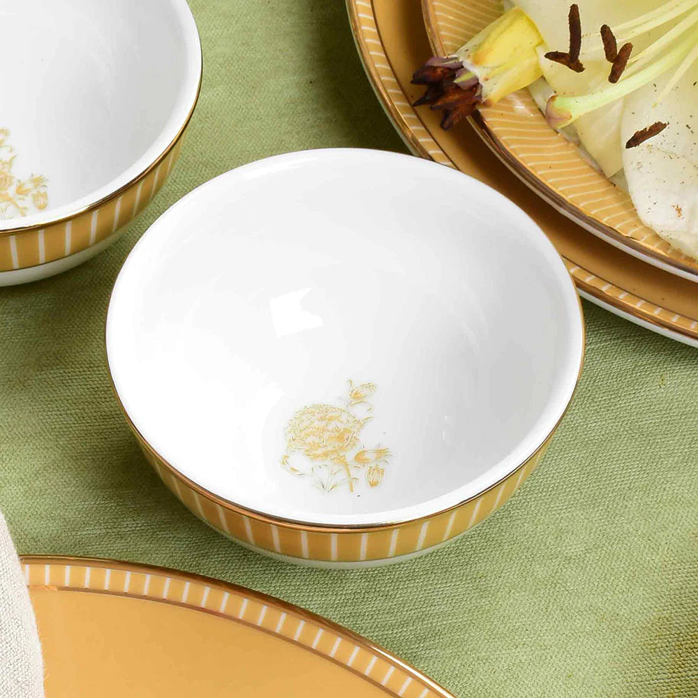 21 pc Dinner set | Yellow | Mustard Iris