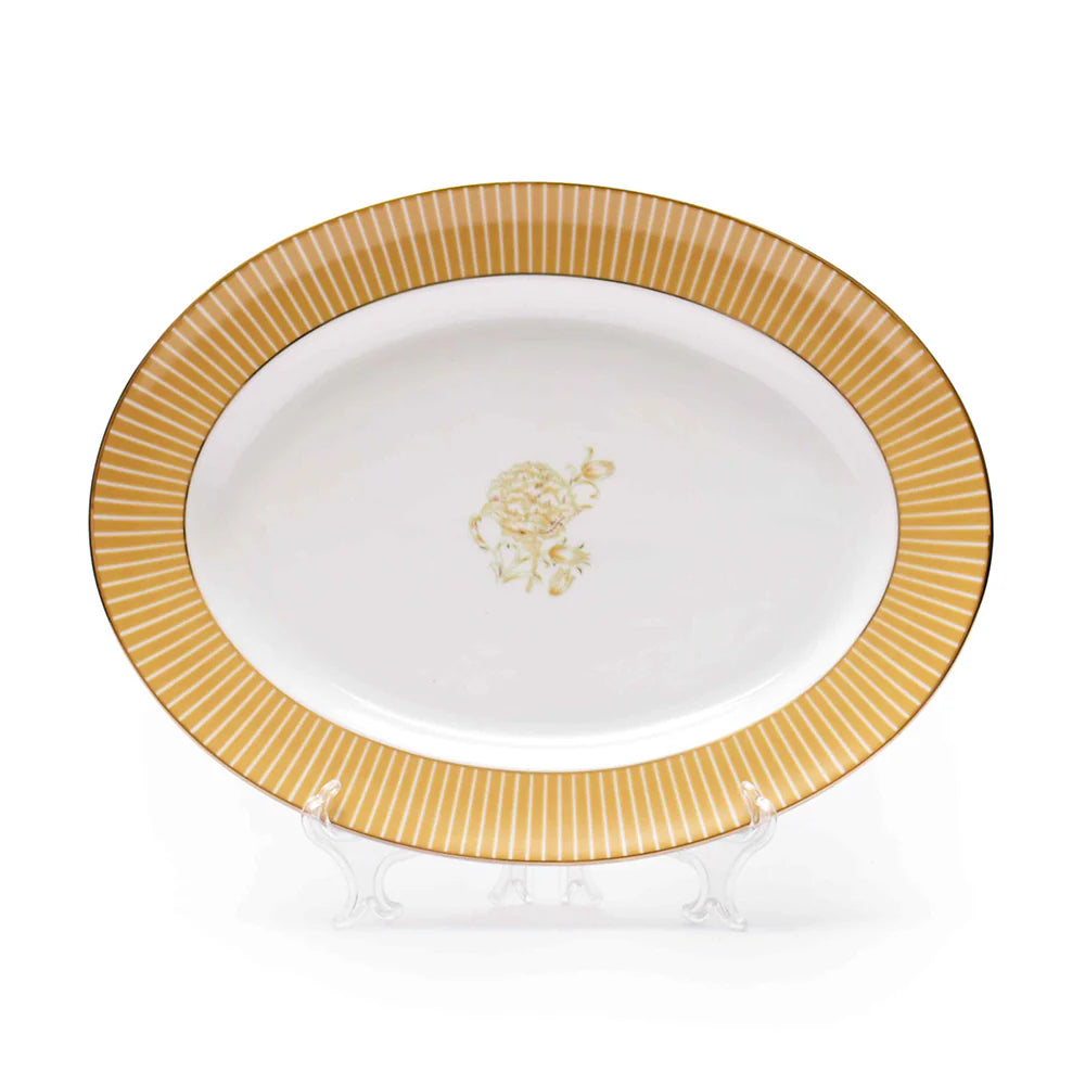 21 pc Dinner set | Yellow | Mustard Iris