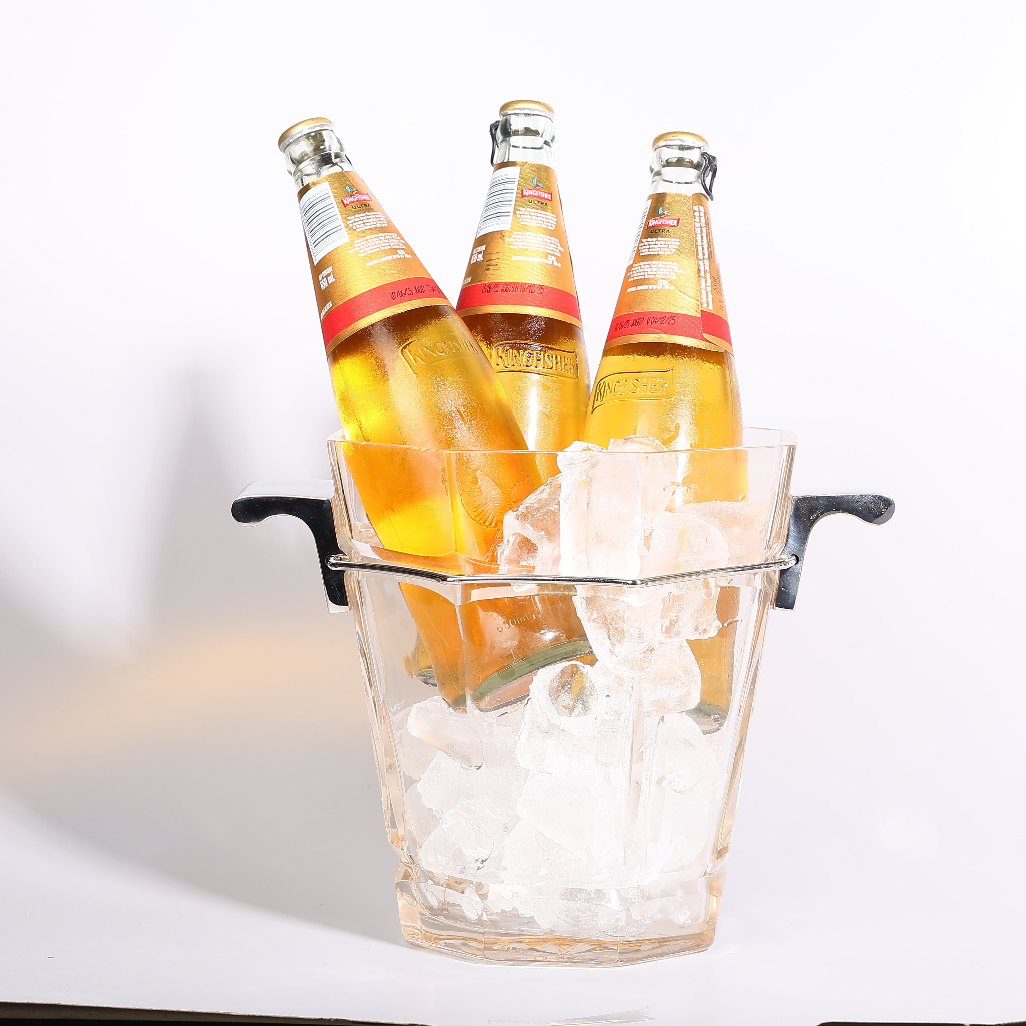 Octagon crystal ice bucket
