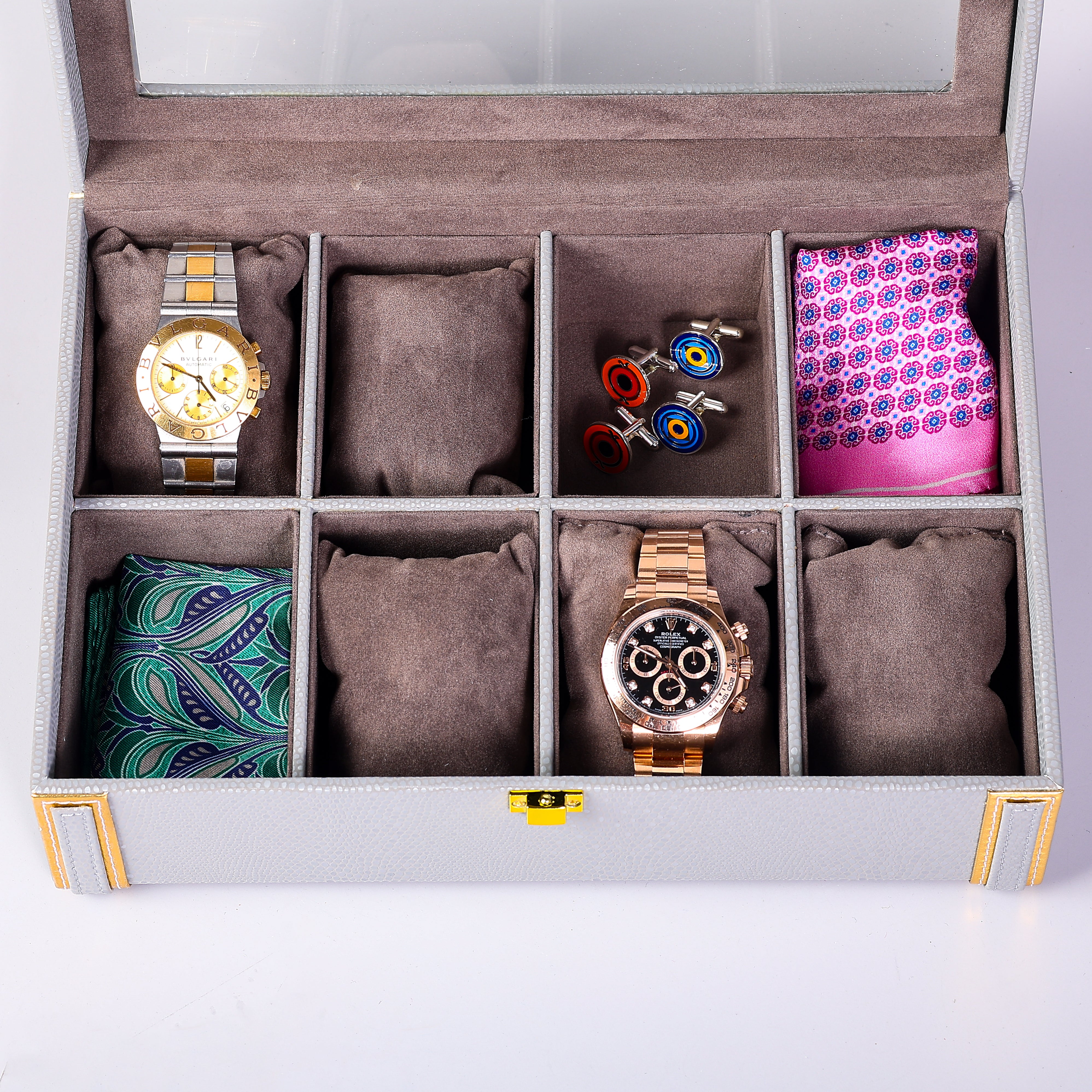 Leather watch box