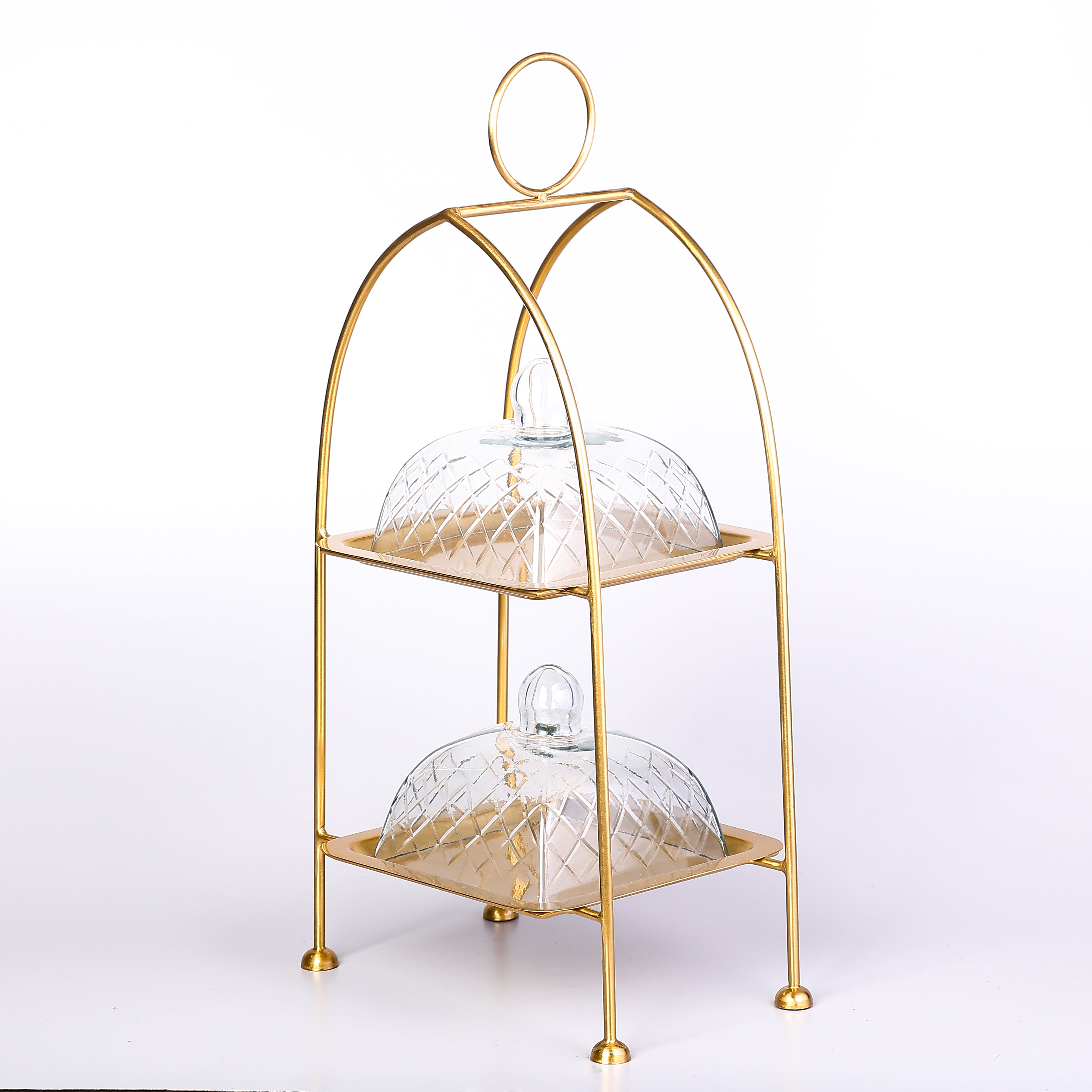 Two-tiered cake stand