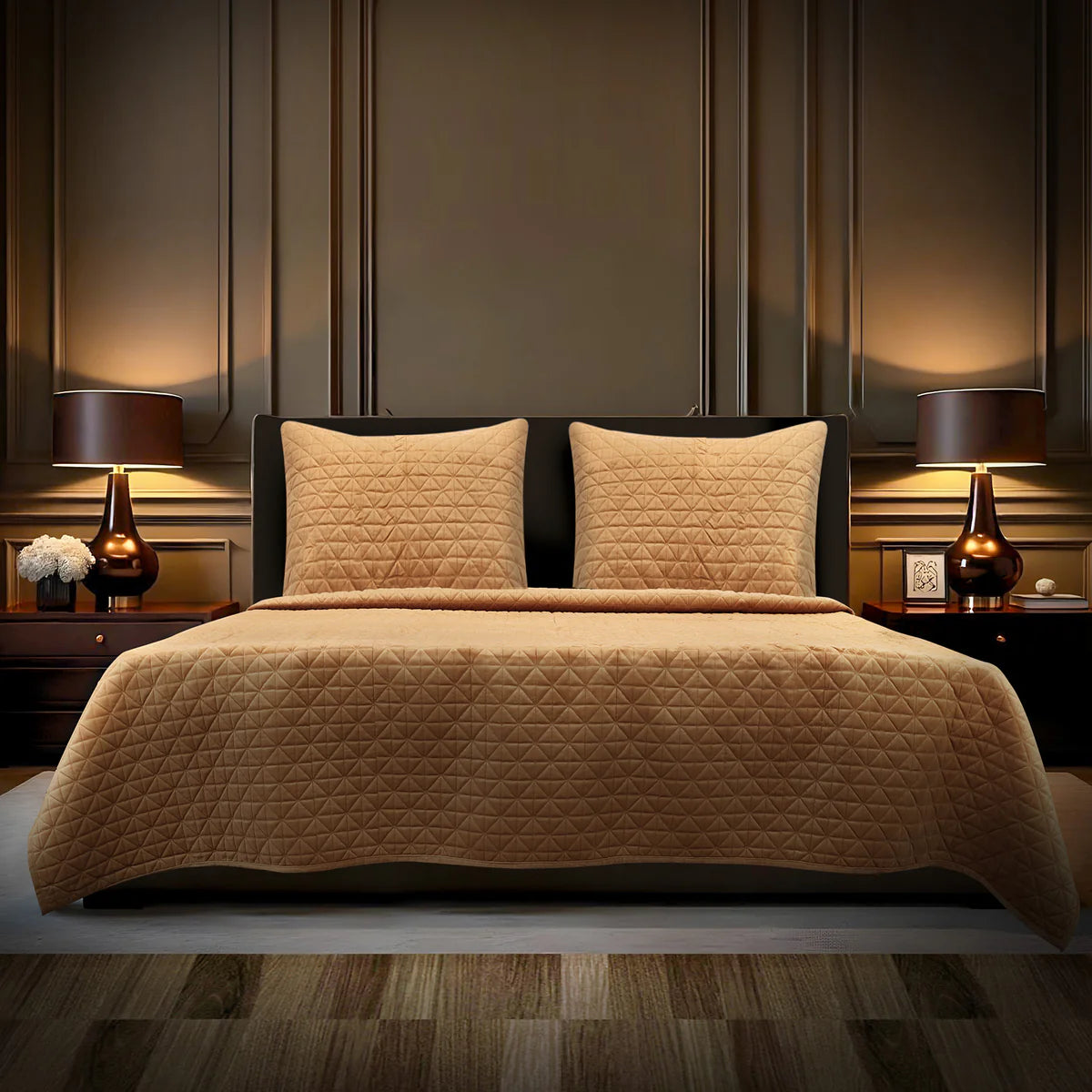 Argyle Checka Velvet Bedspread