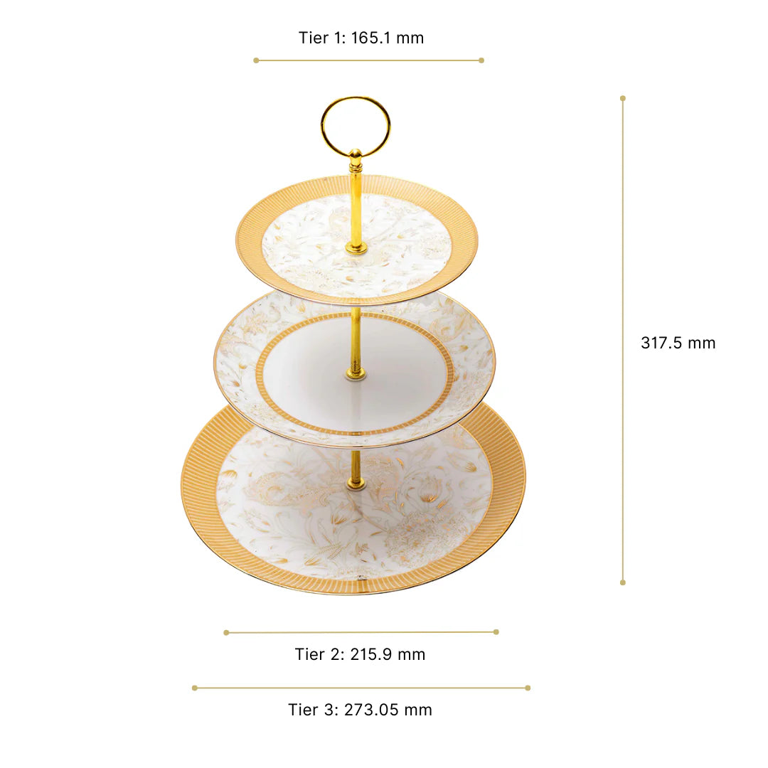 Mustard Iris 3-tier cake stand