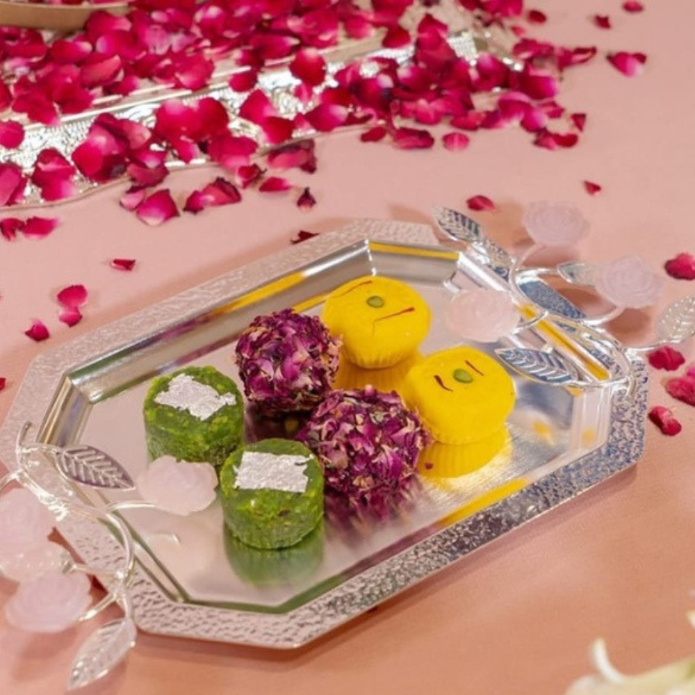 Rose Hammered Tray