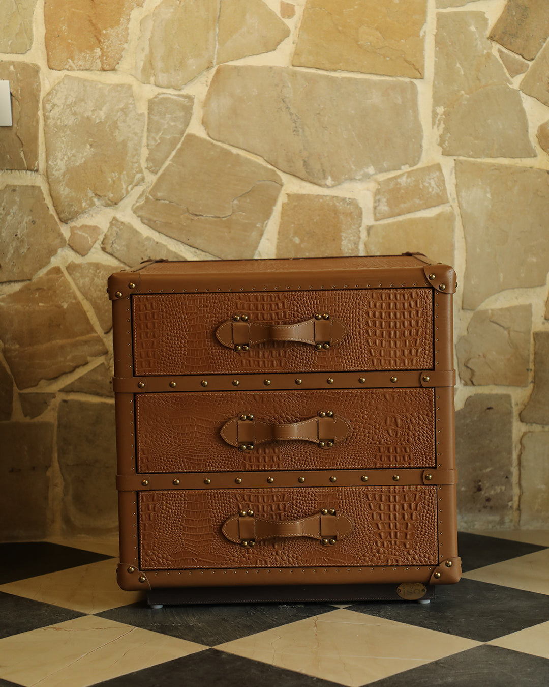 The Savoy Leather Side Chest