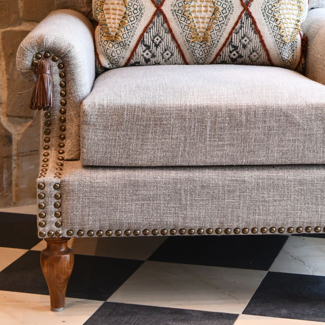 Long Shire Fabric Arm Chair