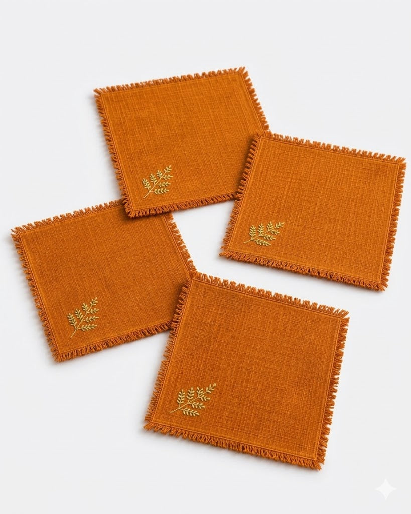 DINNER NAPKIN EARTH GOLD (SET OF 4)