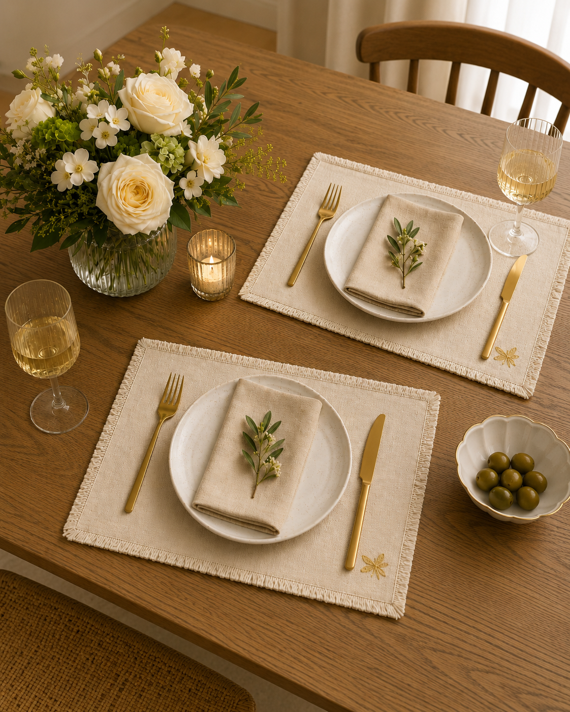 TABLE MAT NATURAL GOLD