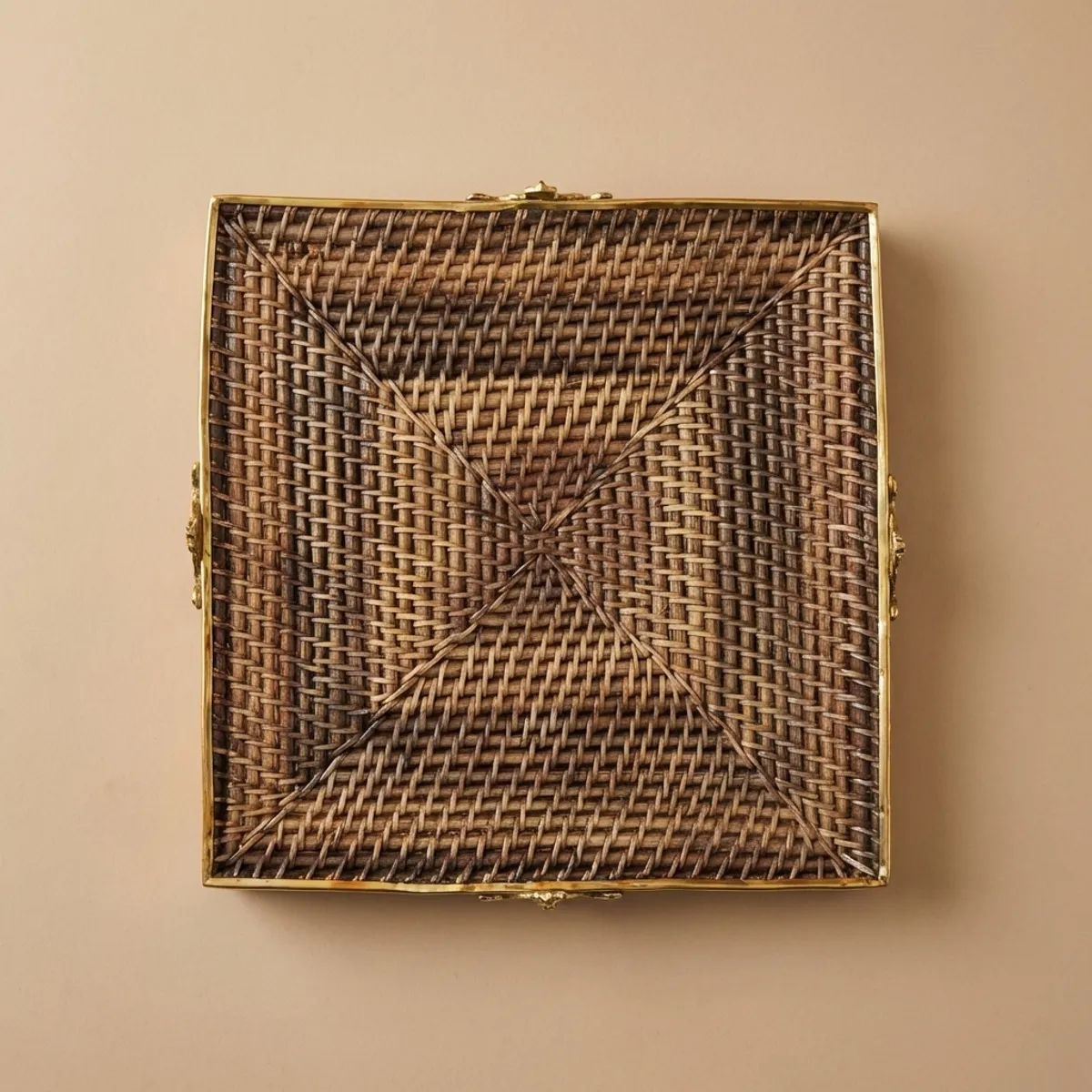 Brass Rattan Trivet