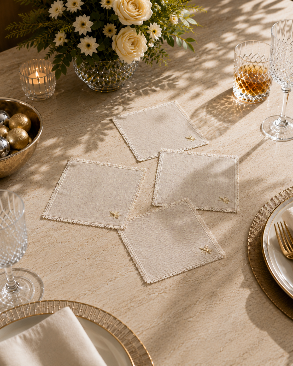 PEACH COCKTAIL NAPKIN