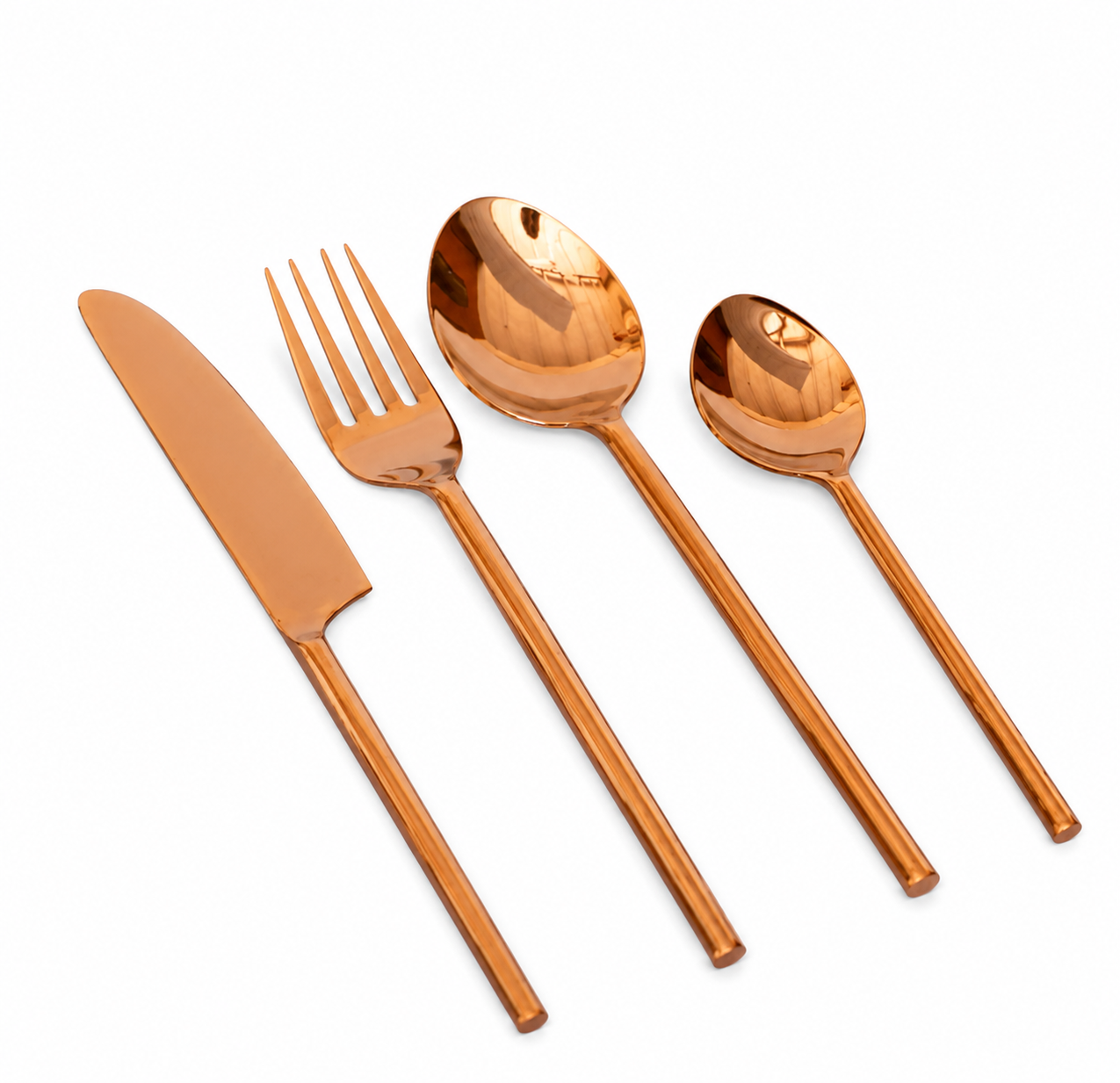 Marina Mirror Rose Gold Cutlery Set