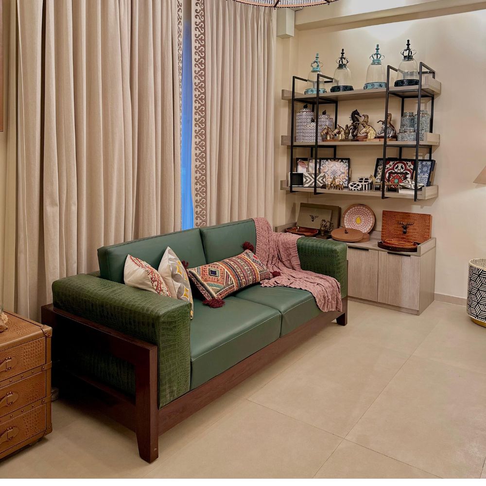 Leather sofa(Green)