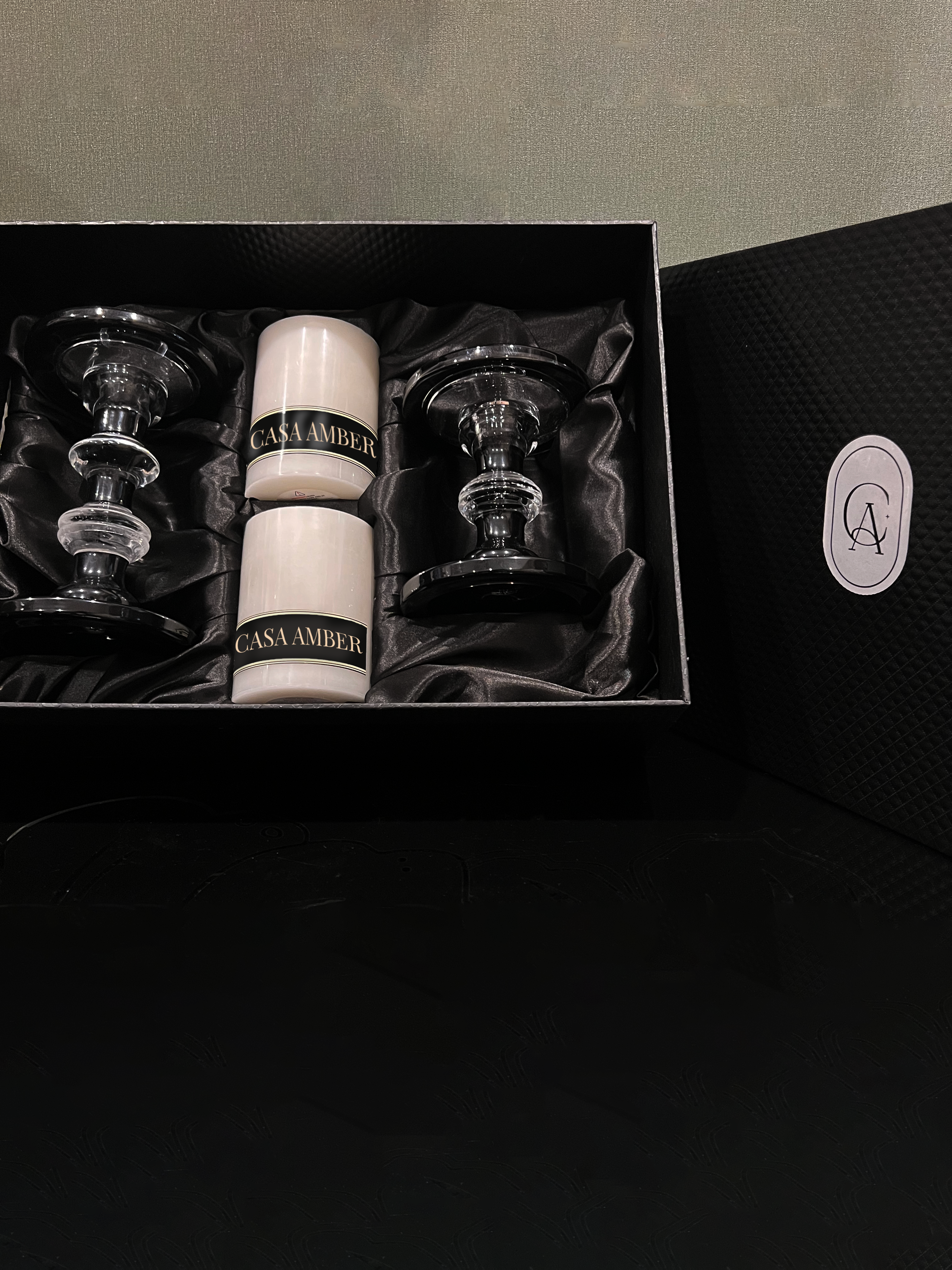 Noir Glass Candle Set