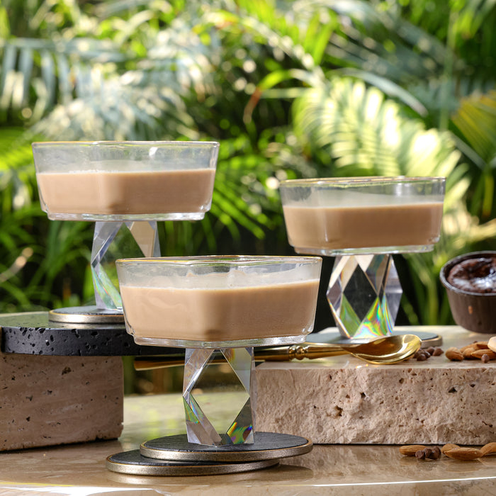 Square Crystal servers - Set of 6