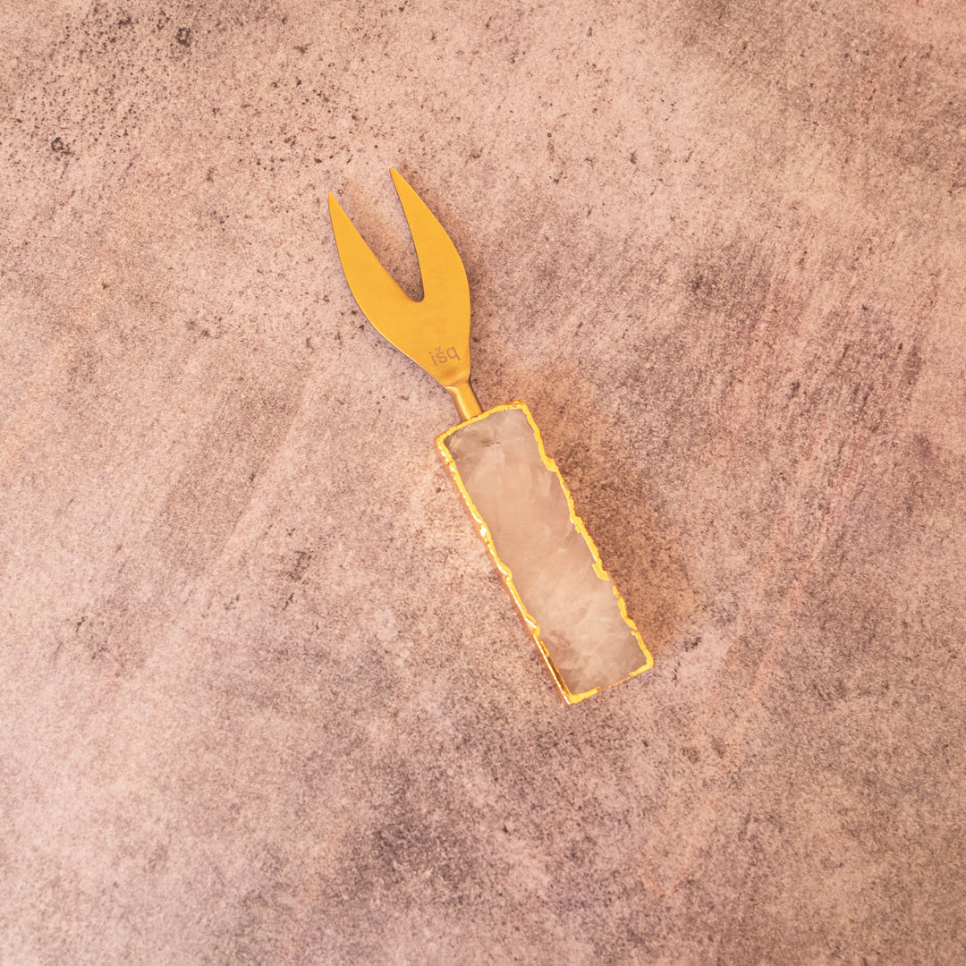 Azure Pink Agate Cheese Knives Set